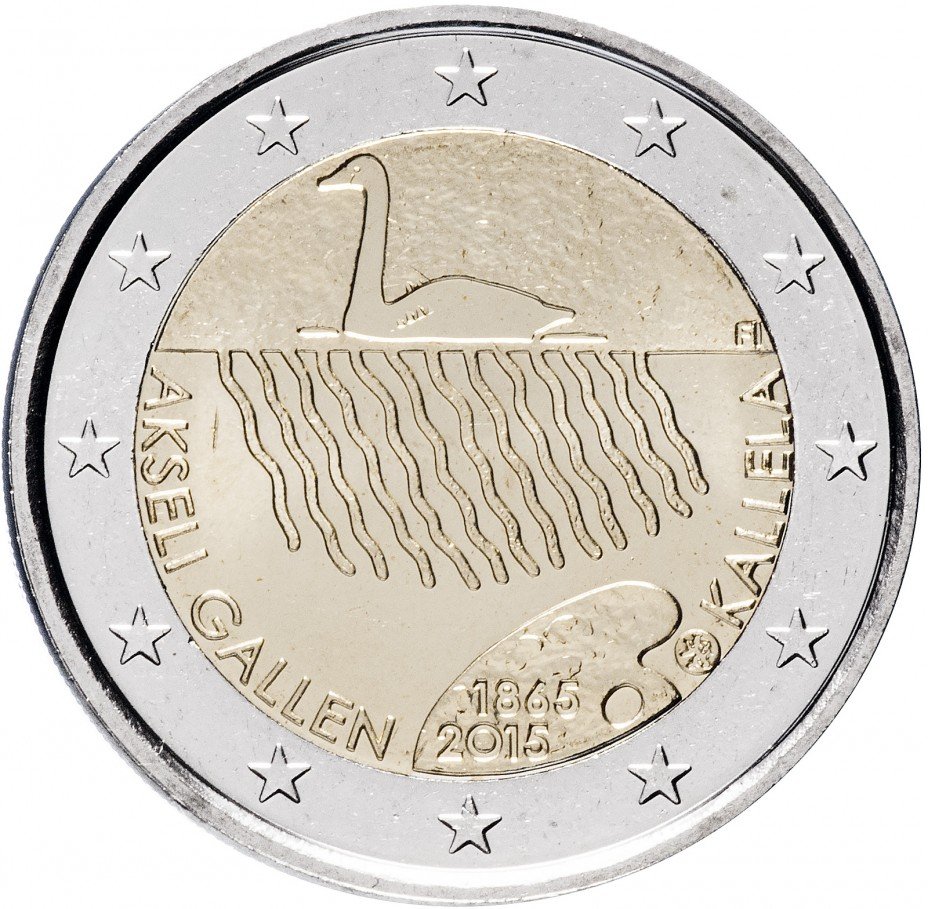 купить Финляндия 2 евро 2015 "150 лет со дня рождения Аксели Галлен-Каллела"