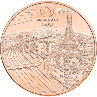 купить Франция 1/4 евро (euro) 2024 "Олимпийские игры в Париже 2024 - Фехтование"