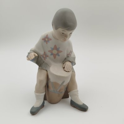 купить Статуэтка "Мальчик с барабаном", фарфор, бисквит, роспись, фарфор, бисквит, роспись, Испания, 1970-1990 гг.