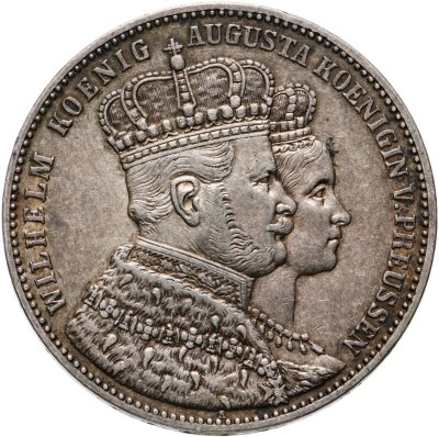 купить Пруссия 1 талер 1861 "Коронация Вильгельма I и Августы"