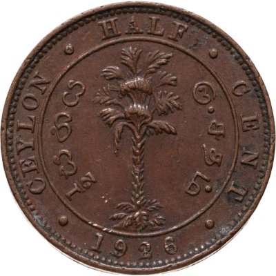 купить Цейлон 1/2 цента (cent) 1926