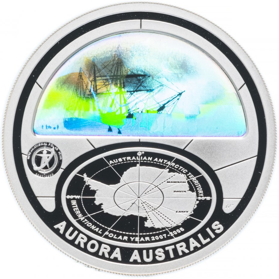 купить Австралия 5 долларов 2009 Proof "Международный полярный год 2007-2008" в футляре, с сертификатом
