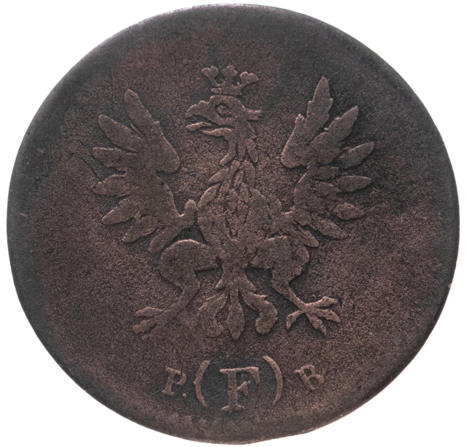 Монета германия, Франкфурт 1 пфенниг 1788 стоимостью 566 руб.