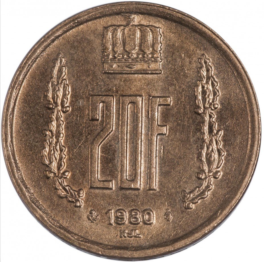 купить Люксембург 20 франков 1965-1984