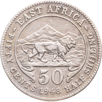 купить Британская Восточная Африка 50 центов (cents) 1948
