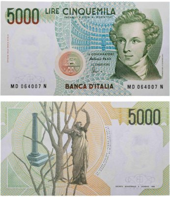 купить Италия 5000 лир 1985 (Pick 111c)