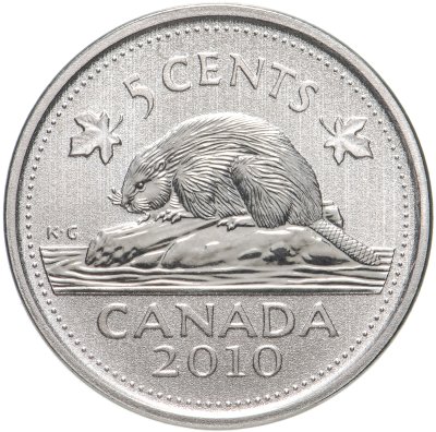 купить Канада 5 центов 2010 серебро PROOF