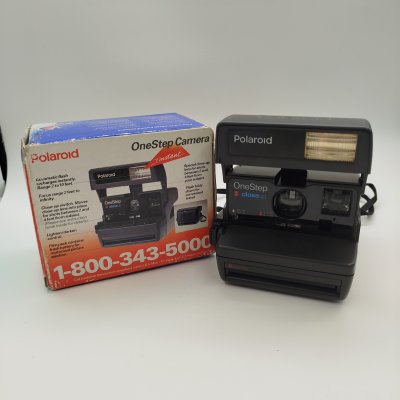 купить Фотоаппарат Polaroid OneStep closeup в родной упаковке, пластик, металл, картон, Polaroid, Великобритания, 1990-2000 гг.