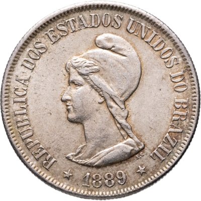 купить Бразилия 500 реалов (рейс, reis) 1889