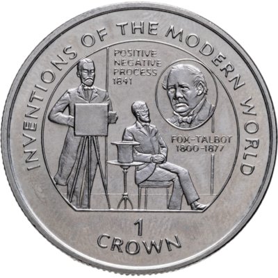 купить Остров Мэн 1 крона (crown) 1995 "Изобретения: Фокс Тальбот, фотография"