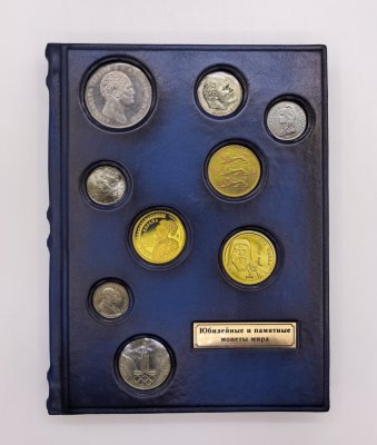 купить Книга Ларин-Подольский И.А. "Юбилейные и памятные монеты мира" подарочное издание, кожаный переплет, авторская ручная работа, другой, Российская Федерация, 2016 г.