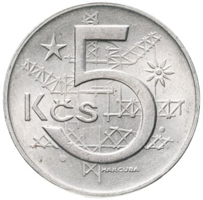 Купить Чехословакия 5 крон (korun) 1973