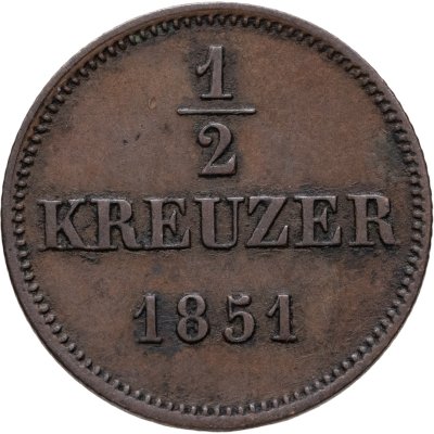 купить Бавария 1/2 крейцера 1851