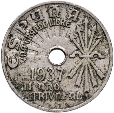 купить Испания 25 сентимо (centimos) 1937
