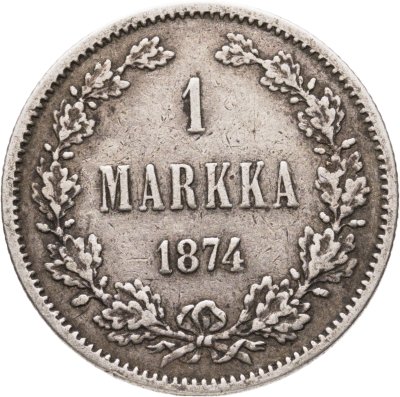 купить 1 марка 1874 S Российская Финляндия