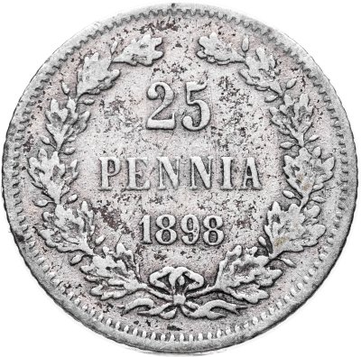 купить 25 пенни (pennia) 1898 L Российская Финляндия