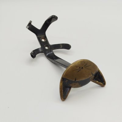 купить Вешалка-крючок "Кошка", латунь, крашение, СССР, 1970-1990 гг.