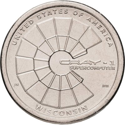 купить США 1 доллар 2026 D "Американские инновации - Суперкомпьютер Cray-1 (Висконсин)"