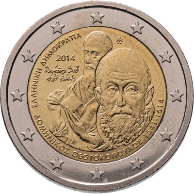 купить Греция 2 евро 2014 "400 лет со дня смерти Эль Греко (Доменикоса Теотокопулоса)"