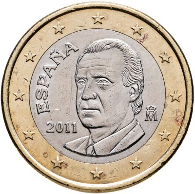 купить Испания 1 евро 2011 Хуан Карлос