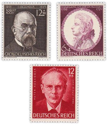 купить Германия, Третий Рейх набор из 3 марок 1941-1944