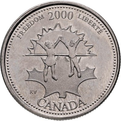 купить Канада 25 центов (квотер, quarter dollar) 2000 "Миллениум - Свобода"