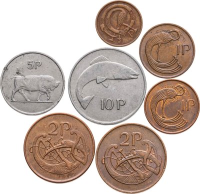 купить Ирландия, набор из 7 монет 1971-2000