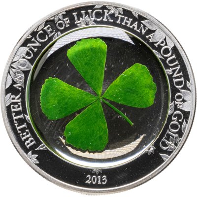 купить Палау 5 долларов 2013 "Клевер на удачу", с сертификатом