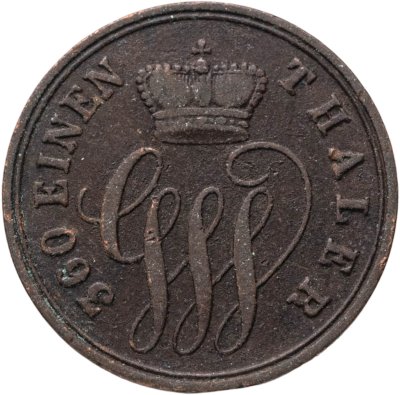 купить Германия, Липпе 1 пфенниг (pfennig) 1858 Знак монетного двора "А" - Берлин