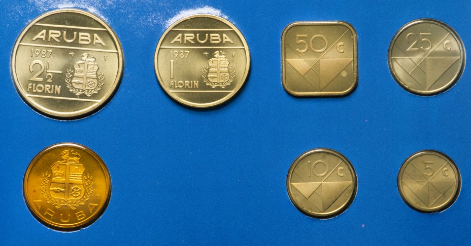 купить Аруба набор монет 1987 (6 монет+жетон)