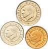 Купить Турция набор из 3 монет 1, 5 и 10 курушей  2009-2022, СЛУЧАЙНЫЙ ГОД