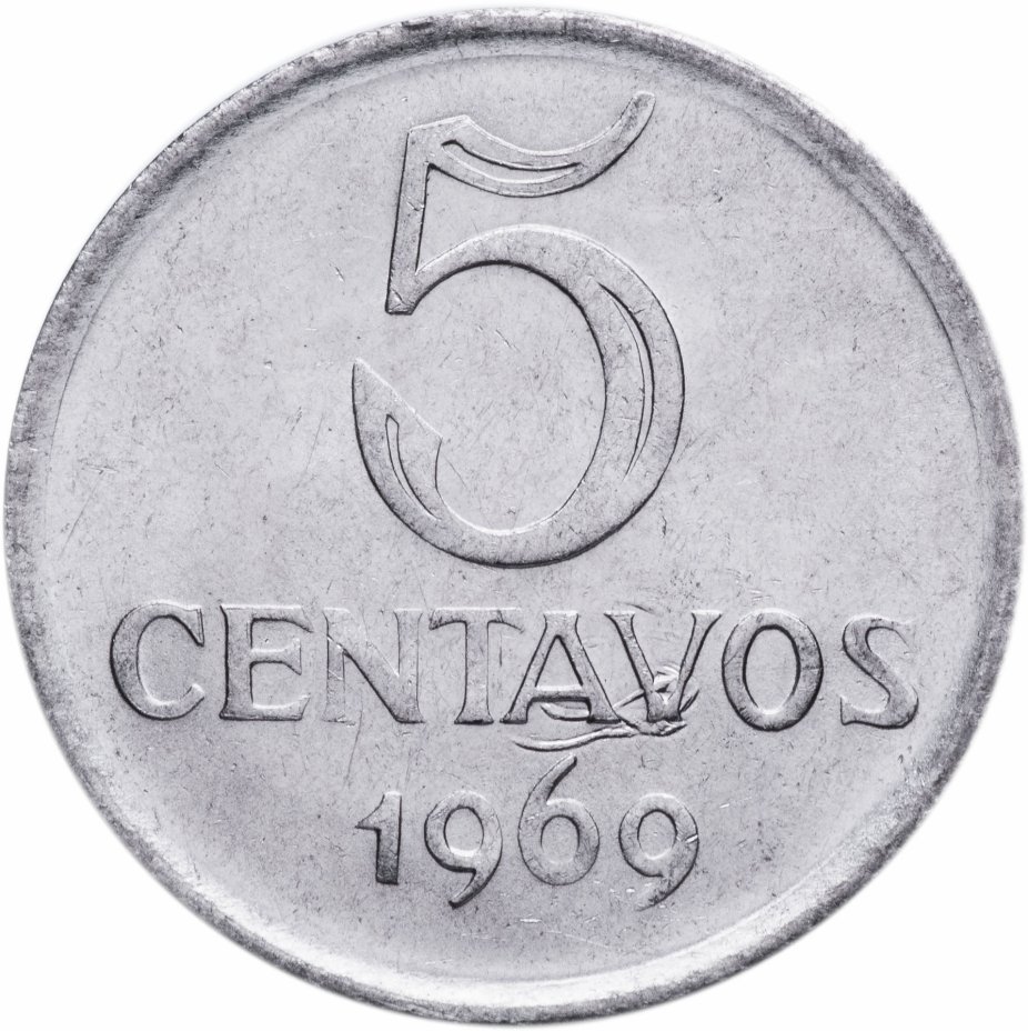 купить Бразилия 5 сентаво (centavos) 1969