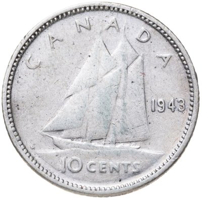 купить Канада 10 центов (cents) 1943