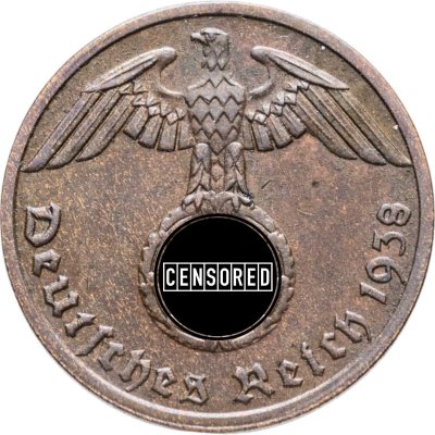 купить Германия, Третий рейх 1 рейхспфенниг (reichspfennig) 1938 "А"