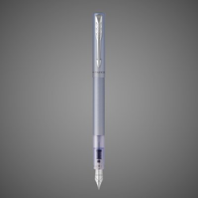 купить Перьевая ручка Parker Vector XL Silver Blue CT, цвет чернил blue, перо: F/M, в подарочной упаковке., Лаки и смолы: лак, нержавеющая сталь, пластик, хром, 2026 г.