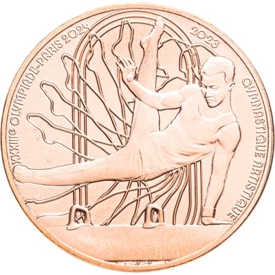 купить Франция 1/4 евро (euro) 2023 "Олимпийские игры в Париже 2024 - Спортивная гимнастика"