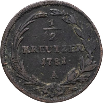 купить Австрия 1/2 крейцера 1781