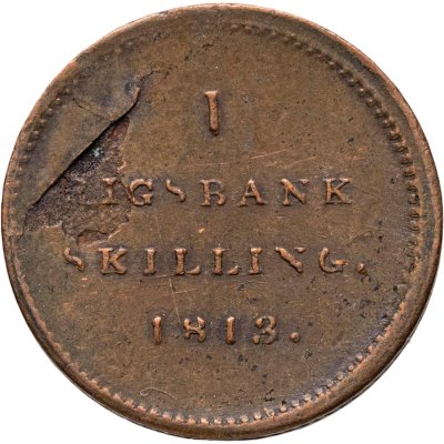 купить Дания 1 ригсбанкскиллинг (rigsbankskilling) 1813