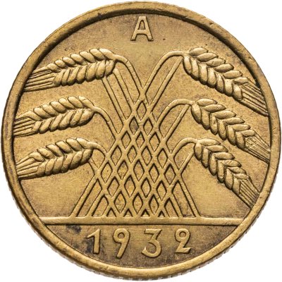купить Германия 10 рейхспфеннигов (reichspfennig) 1932 A знак монетного двора "A" — Берлин