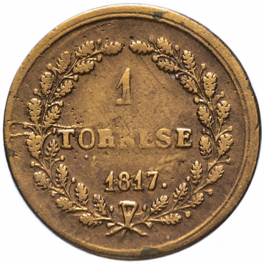 купить Королевство Обеих Сицилий 1 торнезе (tornese) 1817