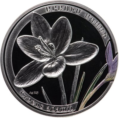 купить Армения 1000 драмов 2011 Proof " Крокус Шафран Адама"