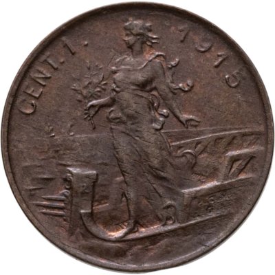 купить Италия 1 чентезимо (centesimo) 1915
