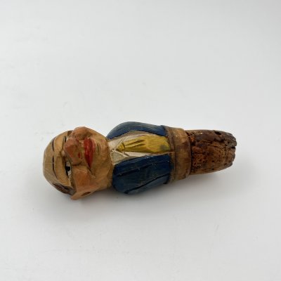 купить Пробка для бутылки в виде мужчины в костюме, дерево, роспись, пробковое дерево, Западная Европа, 1930-1970 гг.