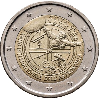 купить Ватикан 2 евро 2009 "Международный год астрономии" в буклете