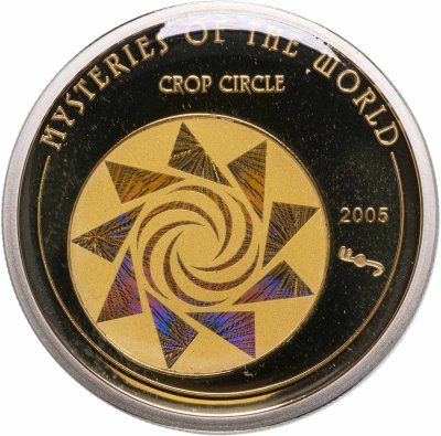 купить Северные Марианские острова 5 долларов 2005 Proof «Круг урожая - Тайны мира Круги на полях» с позолотой