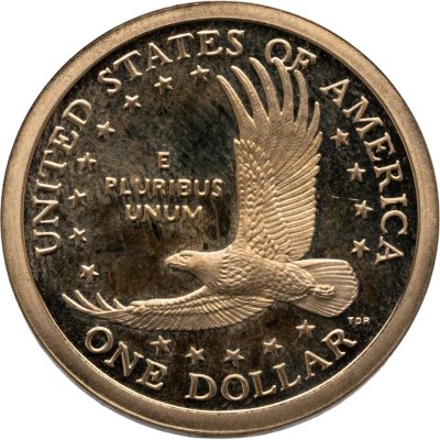 купить США 1 доллар (dollar) 2001 Sacagawea dollar (Сакагавея доллар - парящий орёл) , Знак монетного двора "S" - Сан-Франциско