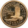 Купить США 1 доллар (dollar) 2001 Sacagawea dollar (Сакагавея доллар - парящий орёл) , Знак монетного двора "S" - Сан-Франциско