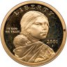Купить США 1 доллар (dollar) 2001 Sacagawea dollar (Сакагавея доллар - парящий орёл) , Знак монетного двора "S" - Сан-Франциско