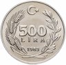 Купить Турция 500 лир 1983 год Лидия. 1-я монета в мире