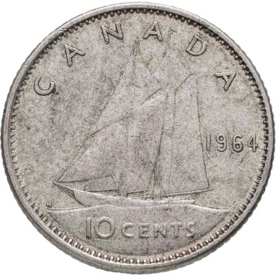 купить Канада 10 центов (cents) 1964